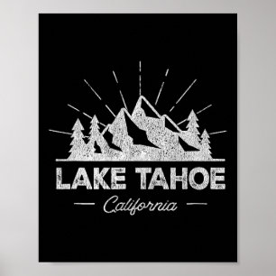 Affiche Lac Tahoe Californie Ca T Shirt Vintage Randonnée