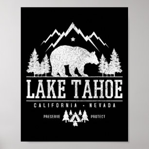 Affiche Lac Tahoe Californie - Camp de nature Bear Mountai