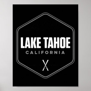 Affiche Lac Tahoe Californie Ski T