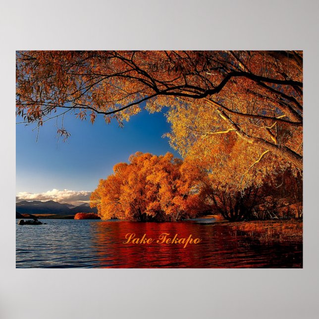 Affiche Lac Tekapo, Nouvelle-Zélande (Devant)