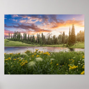 Affiche Lac Tipsoo du mont Rainier