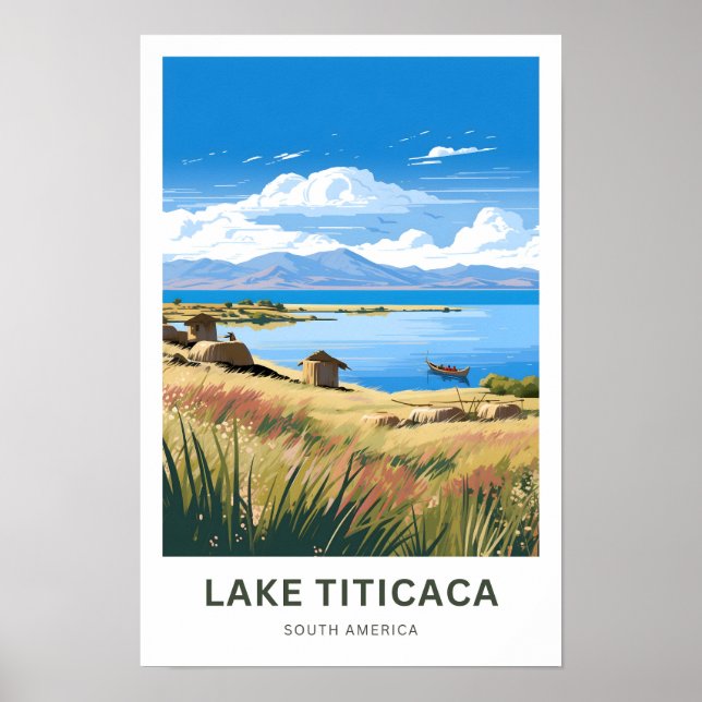 Affiche Lac Titicaca Amérique du Sud Imprimer (Devant)
