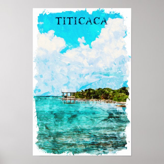 Affiche Lac Titicaca Voir Voyage (Devant)