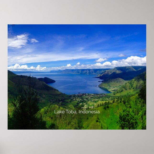 Affiche Lac Toba, Sumatra, Indonésie, (Devant)