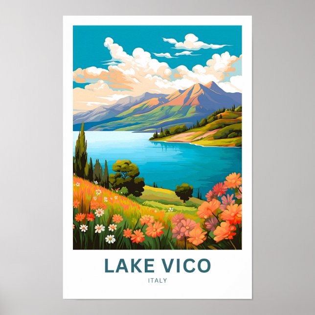 Affiche Lac Vico Italie Imprimer Voyage (Devant)