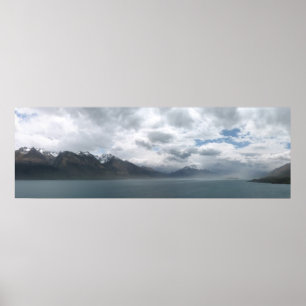 Affiche Lac Wakatipu, Nouvelle-Zélande