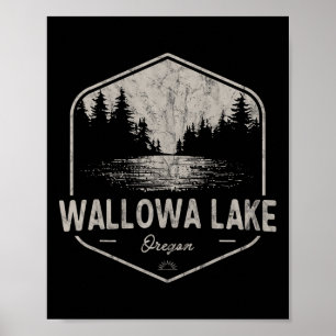 Affiche Lac Wallowa Oregon Plein air Vintage