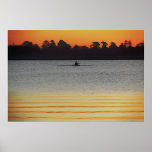 Affiche Lac Wendouree Calme Avant la Tombée de la Nuit