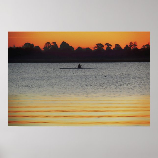 Affiche Lac Wendouree Calme Avant la Tombée de la Nuit (Devant)