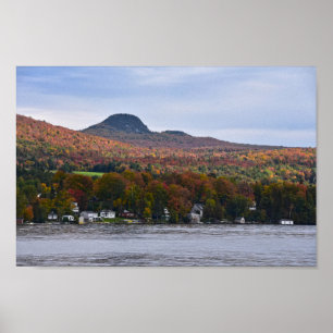 Affiche Lac Willoughby, Vermont, en automne