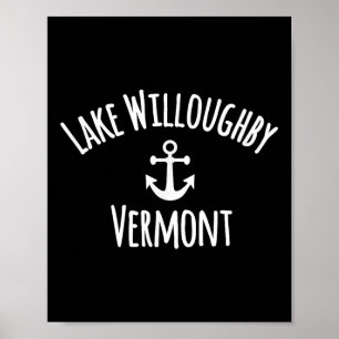 Affiche Lac Willoughby Vermont Voile Bateau Naissance B