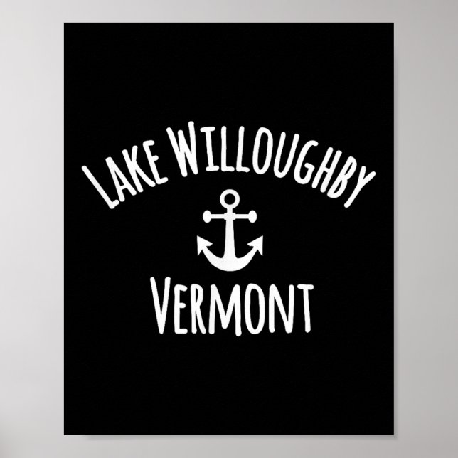 Affiche Lac Willoughby Vermont Voile Bateau Naissance B (Devant)