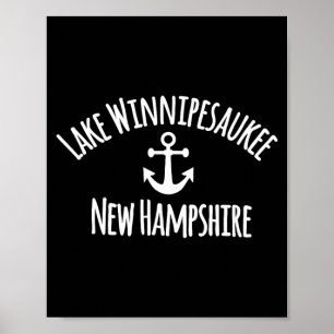 Affiche Lac Winnipesaukee Voile Bateau Nautical