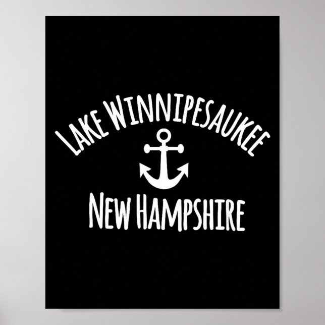 Affiche Lac Winnipesaukee Voile Bateau Nautical (Devant)