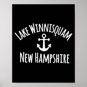 Affiche Lac Winnisquam Bateau Voile Nautique Marin