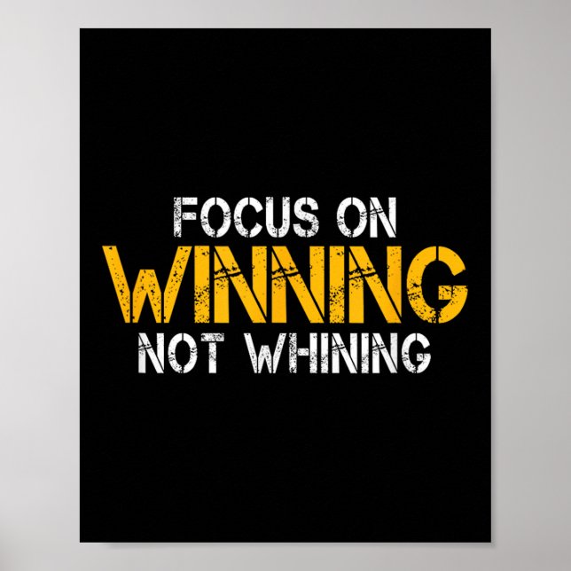 Affiche L'Accent Motivationnel Sur La Victoire, Pas Sur L' (Devant)