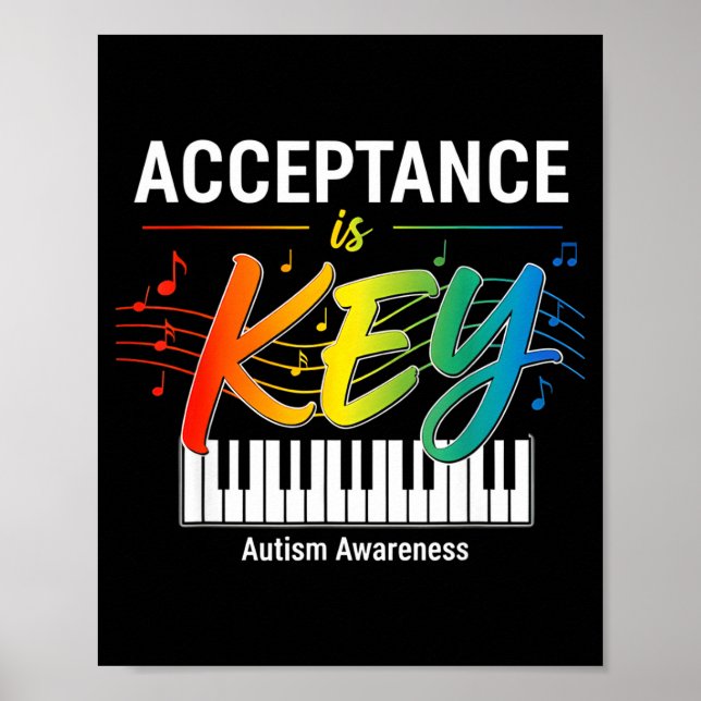 Affiche L'acceptation est la clé mois de la sensibilisatio (Devant)
