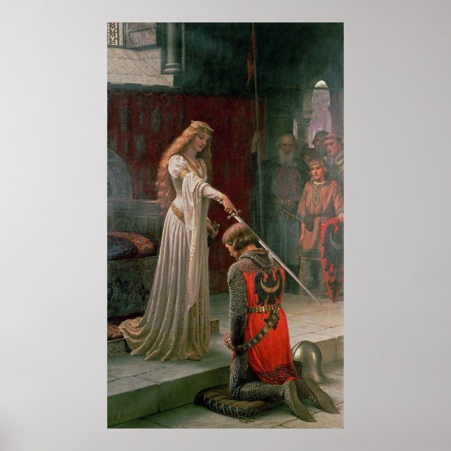 Affiche L'Accolade d'Edmund Blair Leighton, c. 1901 (Devant)