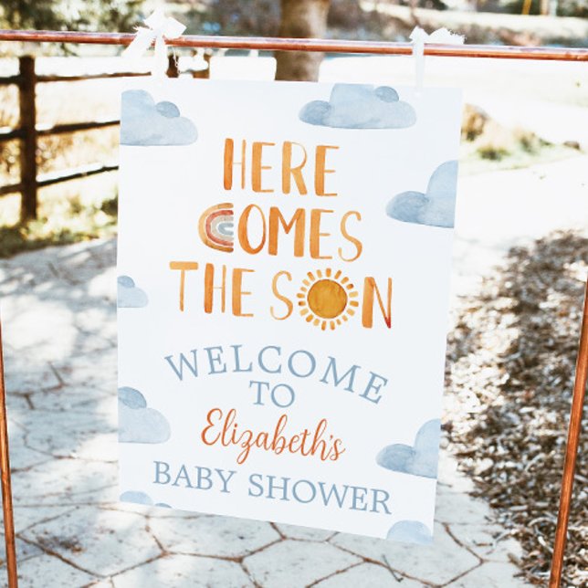 Affiche L'accueil du Baby shower Son (Créateur téléchargé)