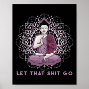 Affiche Lâcher prise Bouddha T-shirt Yoga Hommes Femmes