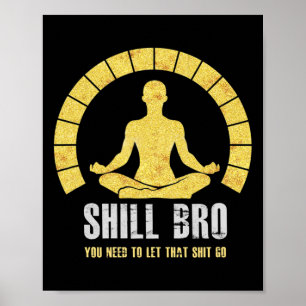Affiche Lâchez prise Bouddha Zen Lotus Yoga Chill Bro