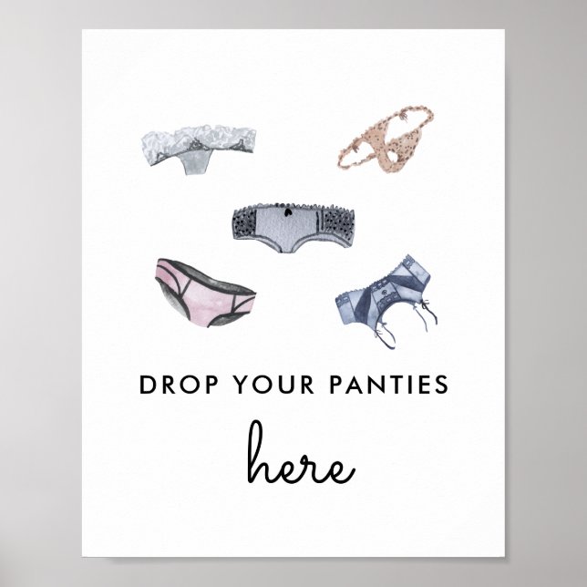 Affiche Lâchez vos culottes | Jeu de culotte de douche en  (Devant)
