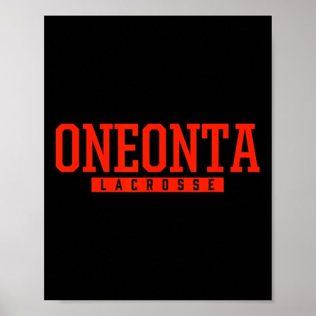 Affiche Lacrosse du lycée d'Oneonta (Devant)
