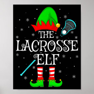 Affiche Lacrosse Elf Noël Famille Elf Squad Sports Pla