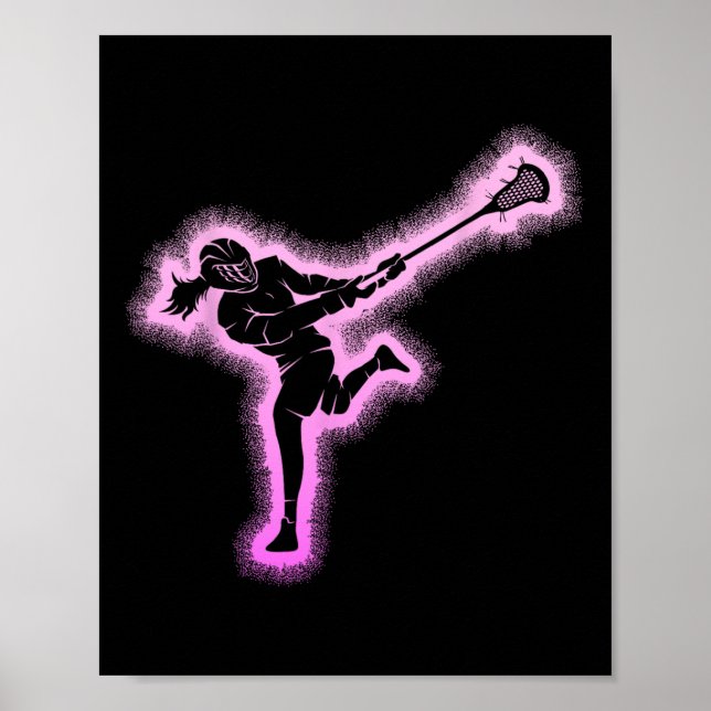 Affiche Lacrosse Fille Femmes Jeune Enfants (Devant)