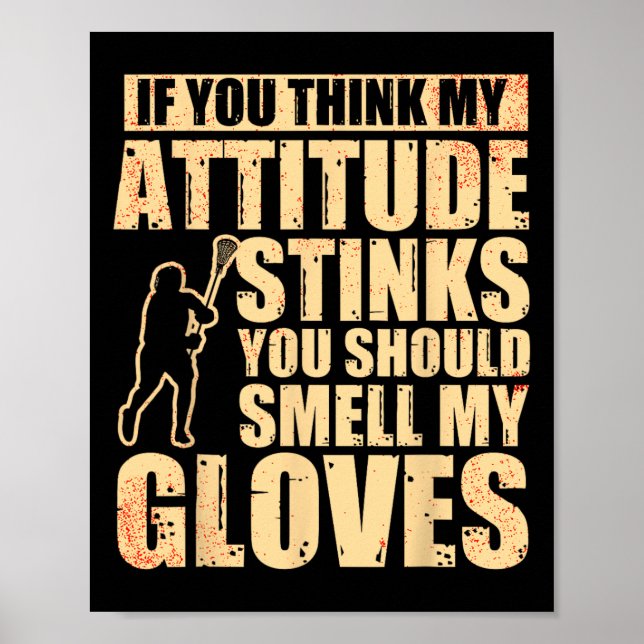 Affiche Lacrosse Goalie Lacrosse Gants Stick Lax Goalie (Devant)