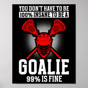 Affiche Lacrosse Goalie Lacrosse Gants Stick Lax Goalie 1