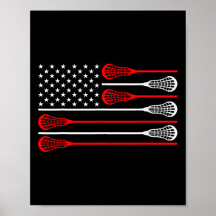 Affiche Lacrosse Goalie Lacrosse Gants Stick Lax Goalie U