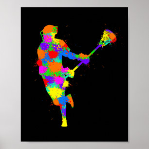 Affiche Lacrosse Joueur Enfants Garçons Jeunesse