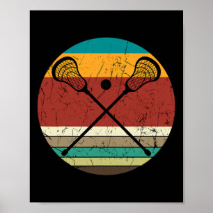 Affiche Lacrosse Joueur Équipe Sport Lax Goalie Laxa Vinta