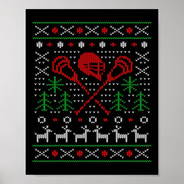 Affiche Lacrosse Lax Grosse Noël (Devant)