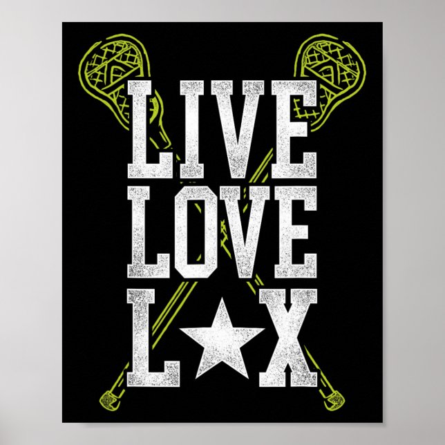 Affiche Lacrosse Lax Live Love Lax (Devant)