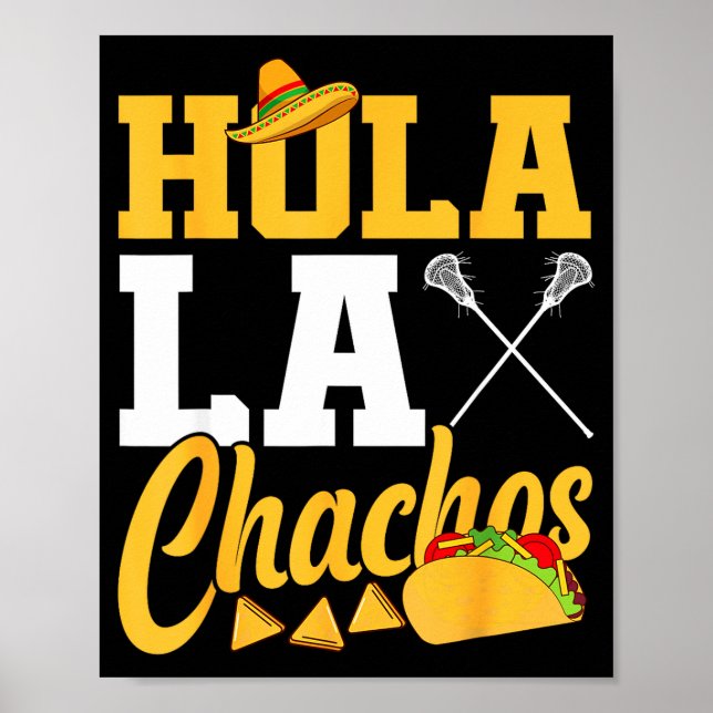Affiche Lacrosse lax mexicain cinq de mai hola laxchachos (Devant)