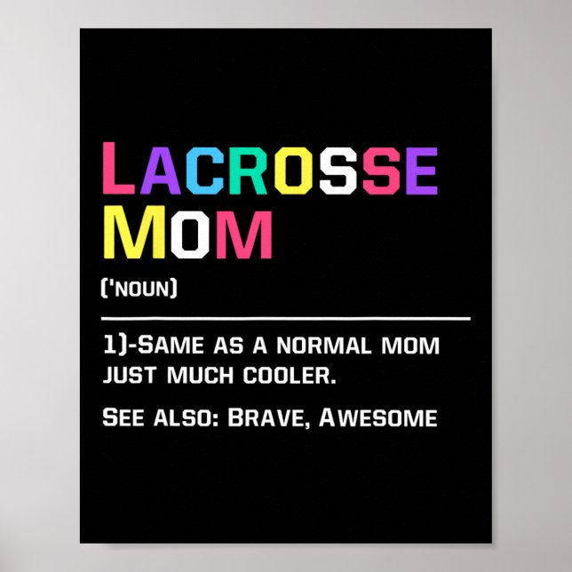 Affiche Lacrosse Maman Drôle Définition Lax Lover Lacrosse (Devant)