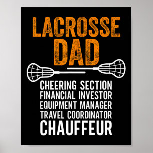 Affiche Lacrosse Papa Joueur Cheval Section Drôle Père