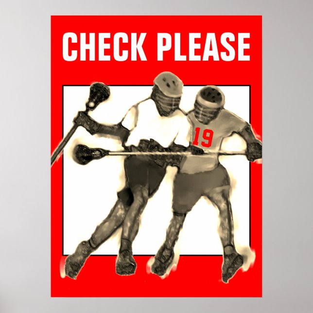 Affiche Lacrosse personnalisé (Devant)
