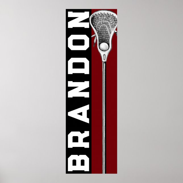 Affiche Lacrosse Personnalisé (Devant)