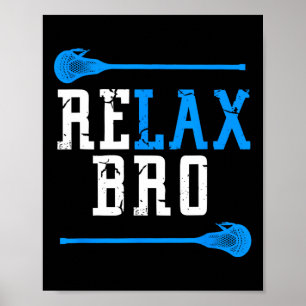 Affiche Lacrosse Player Homme Garçons Lax Cadeau Relax Bro