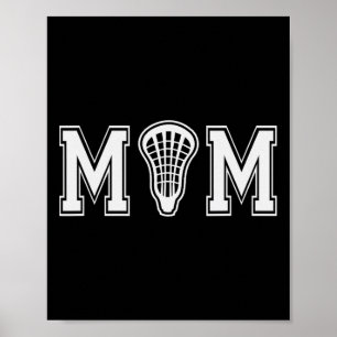 Affiche Lacrosse Pour Maman Avec Lessix Stick Head Cadeau