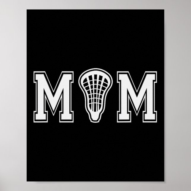 Affiche Lacrosse Pour Maman Avec Lessix Stick Head Cadeau  (Devant)