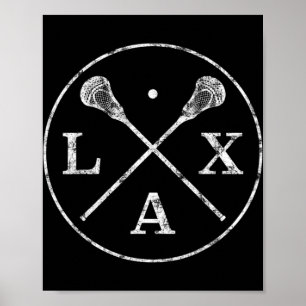 Affiche Lacrosse Sticks Emblem I Tee for LAX Players and