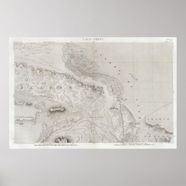 Affiche Lacs Amers, Égypte (Devant)