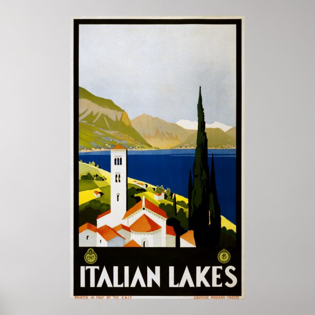 Affiche Lacs italiens (Devant)