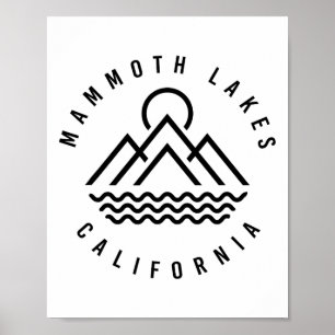 Affiche Lacs Mammoth Montagnes Californie Randonnée Plein