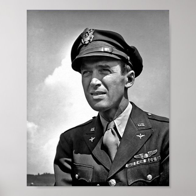 Affiche L'acteur Jimmy Stewart - 2ÈME GUERRE MONDIALE Serv (Devant)