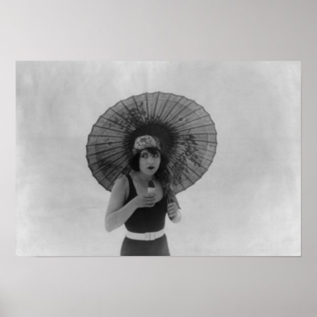 Affiche L'Actrice Betty Compson Manger De La Crème De Glac (Devant)